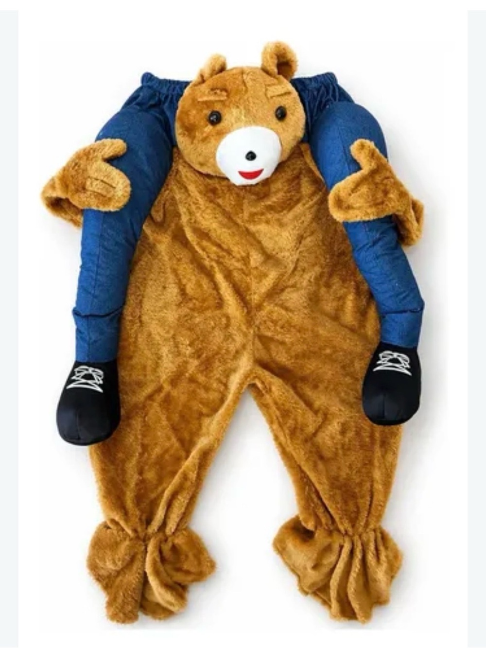 SUPER FUN 🐻 RIDE-ON TEDDY BEAR 🐻 GOLDEN-BROWN PLUSH FUR COSTUME OSFM 🌟EUC🌟